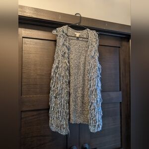 Gray Textured Women's Sweater Vest